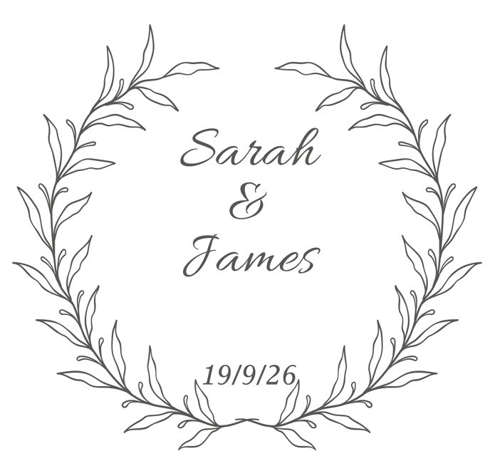 Elegant Leaf Personalised Wedding Aisle Runner