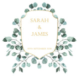 Elegant Eucalyptus Personalised Wedding Aisle Runner