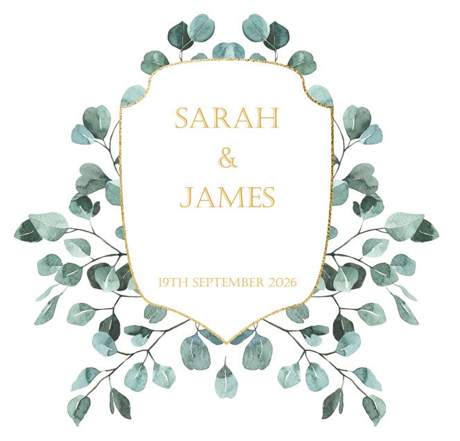 Elegant Eucalyptus Personalised Wedding Aisle Runner