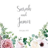 Floral Arch Personalised Aisle Runner text