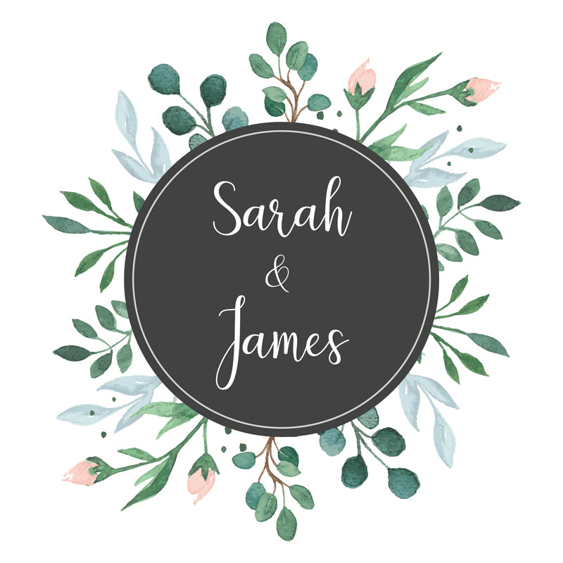 Floral Buds Personalised Aisle Runner Text