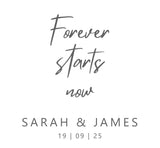 Personalised Forever Starts Now Aisle Runner