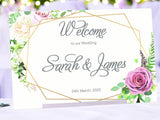 Framed Foliage Welcome to Our Wedding Sign