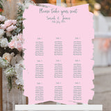 Personalised Wedding Table/Seating Plan,  Acrylic Table/Seating Plan,  Table Plan, Customised Table Plan - Spash