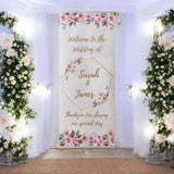 Geometric Wedding Roller Banner, Wedding Welcome Banner, Personalised Wedding Banner, Made to Order Banners, Bespoke Designs, Roller Banner