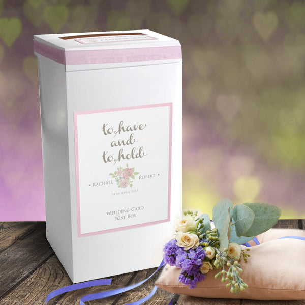 To Have & To Hold Pink Wedding Post Box