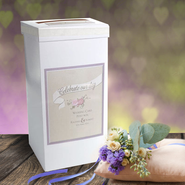 Celebrate Purple Wedding Postbox