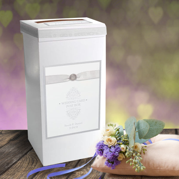 Allegra Silver Wedding Postbox