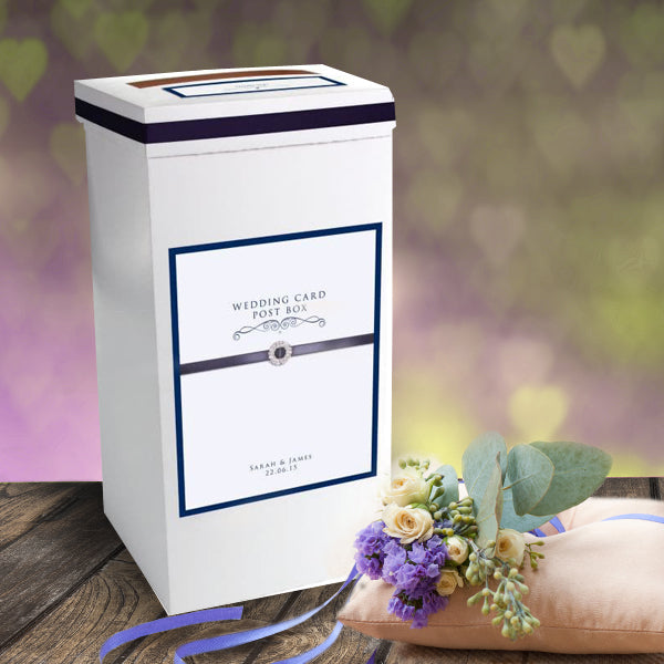 Imogen Navy Wedding Postbox