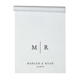 Personalised Simple Monogram Aisle Runner, 3 Sizes Available