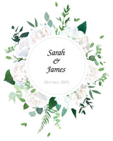 Painted Blooms Personalised Aisle Runner Text
