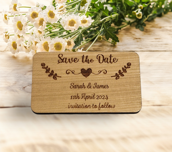 Floral Tag Save the Date Magnets