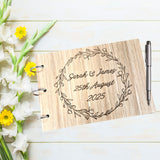 Personalised Wooden A5 Guest Book, Laser Engraved Guest Book, Made to Order, Made in the UK