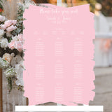 Personalised Wedding Table/Seating Plan,  Acrylic Table/Seating Plan,  Table Plan, Customised Table Plan - Spash