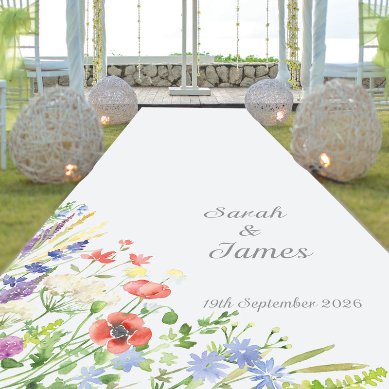 Spring Flowers Aisle Runner