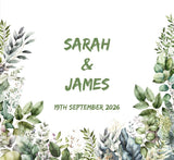 Botanical Green Foliage Wedding Aisle Runner