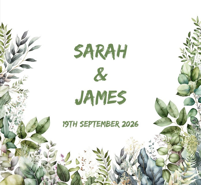 Botanical Green Foliage Wedding Aisle Runner