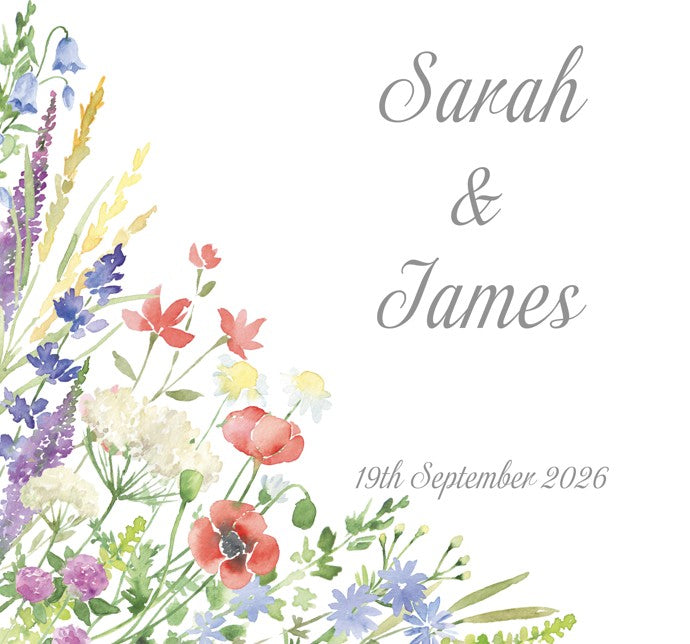 Custom Spring Flowers Wedding Aisle Runner, Choose from 3 Sizes