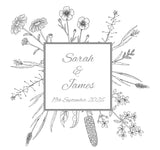 Personalised Sketched Flowers Aisle Runner, Custom Design, Made to Order, 3 Sizes, Personalised Bespoke Design, Suitable for All Occasions