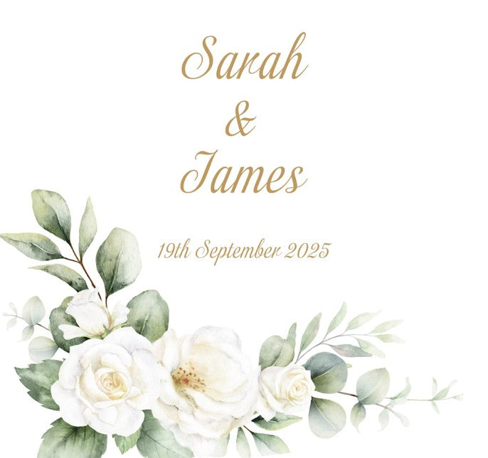 White Roses Personalised Aisle Runner
