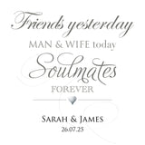 Soulmates Personalised Aisle Runner Text