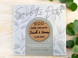 Hearts Wooden Save the Date