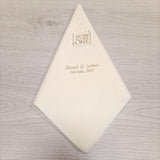 When Two Become One Personalised Napkins/Serviettes - Cream