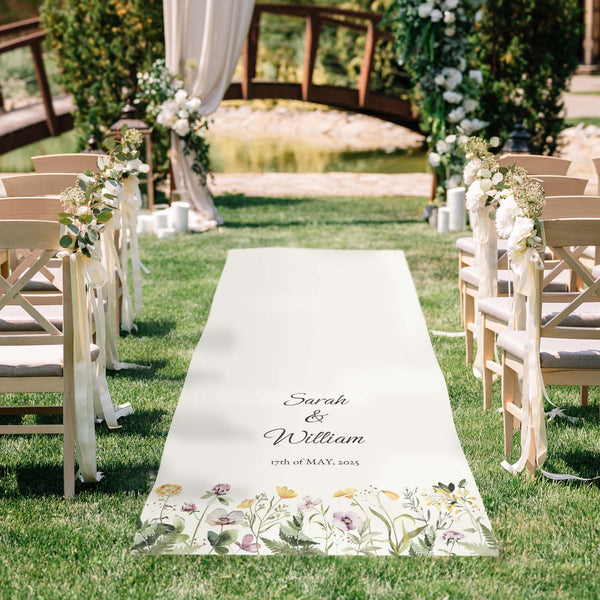 Wildflowers Personalised Aisle Runner 
