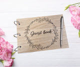Personalised Wooden Guest Book, Laser Engraved Guest Book, Made to Order, Made in the UK
