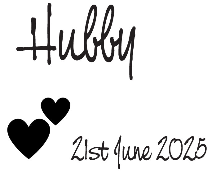 Two Hearts Hubby & Wifey Personalised Mugs