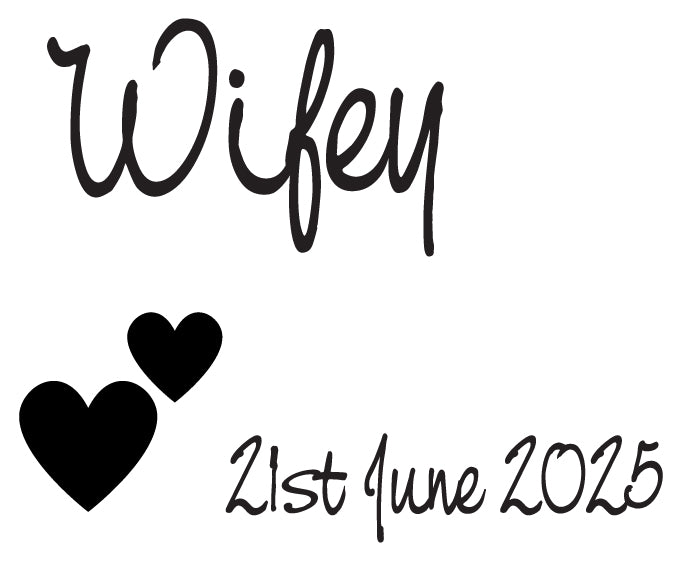 Two Hearts Hubby & Wifey Personalised Mugs
