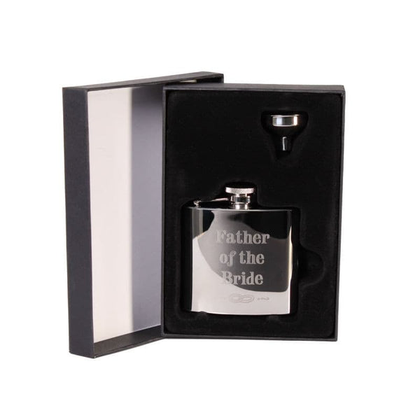 Father of the Bride Stainless Steel Hip Flask.