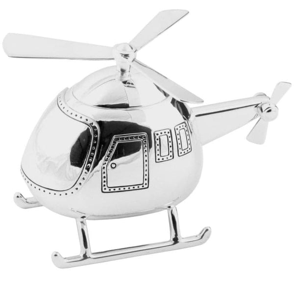 Silver Plated Helicopter Money Box.
