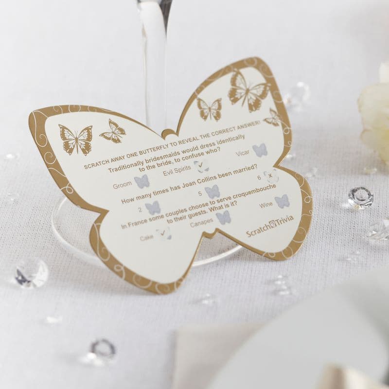 Elegant Butterfly Trivia Cards.