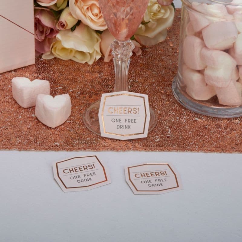 Geo Blush Drink Tokens.