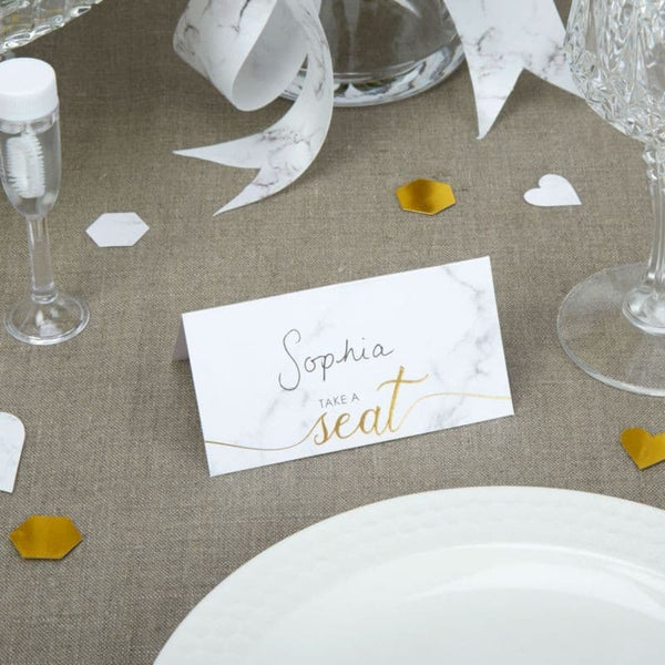 Scripted Marble Place Card Pack.
