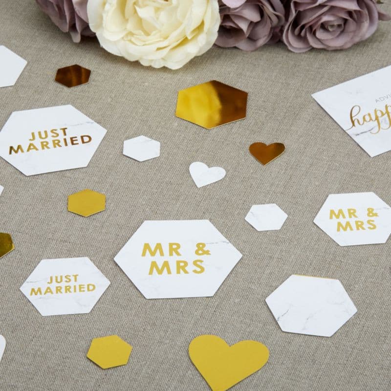 Scripted Marble Table Confetti.