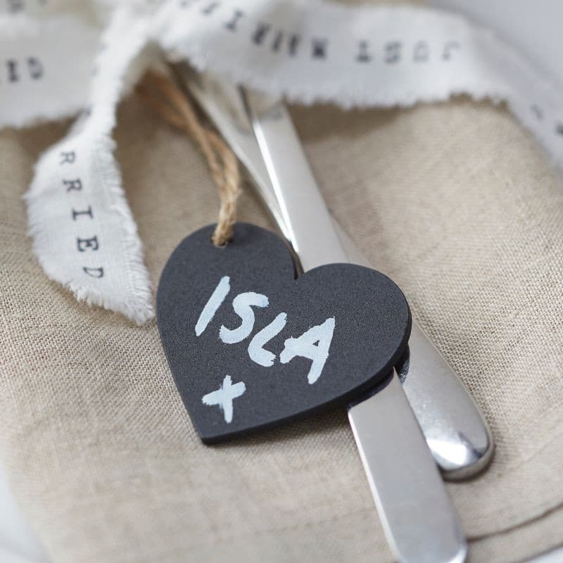 Chalkboard Heart Tags - Vintage Affair.