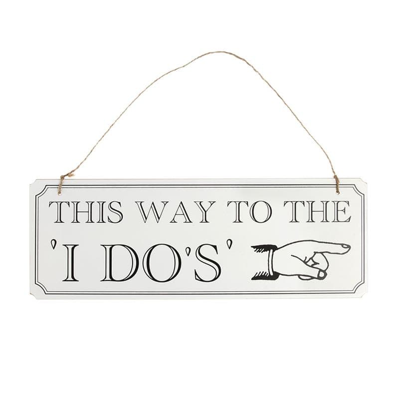 Vintage Affair This Way Wedding Sign.