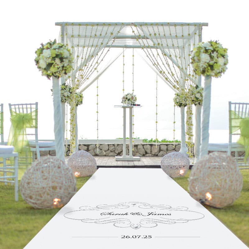 Elegant Personalised Aisle Runner.