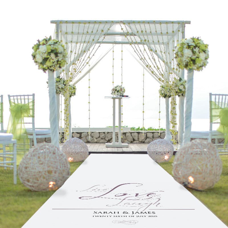 Live, Love, Laugh Personalised Aisle Runner.