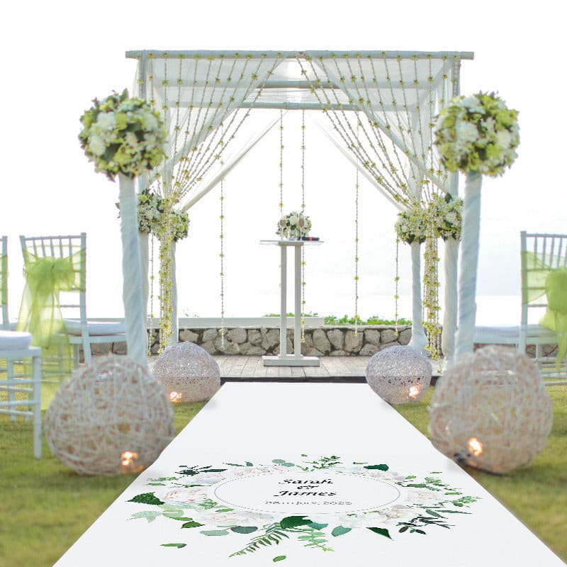 Painted Blooms Personalised Aisle Runner.