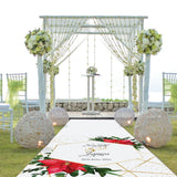 Red Poinsettia Personalised Aisle Runner.