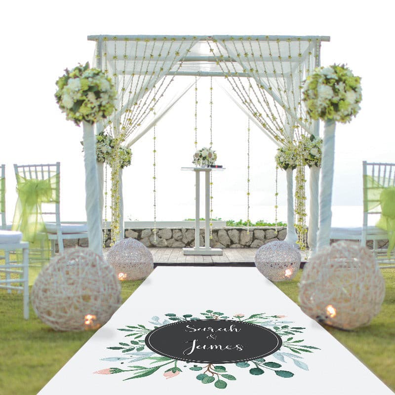 Floral Buds Personalised Aisle Runner.