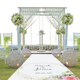 Floral Rose Personalised Aisle Runner.