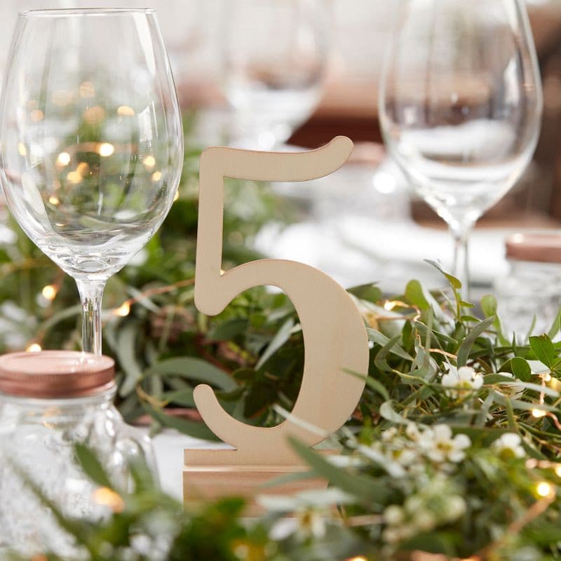 Beautiful Botanics Wooden Table Numbers.