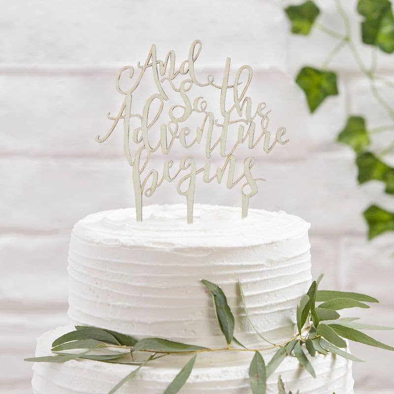 And so the Adventure Begins Cake Topper.