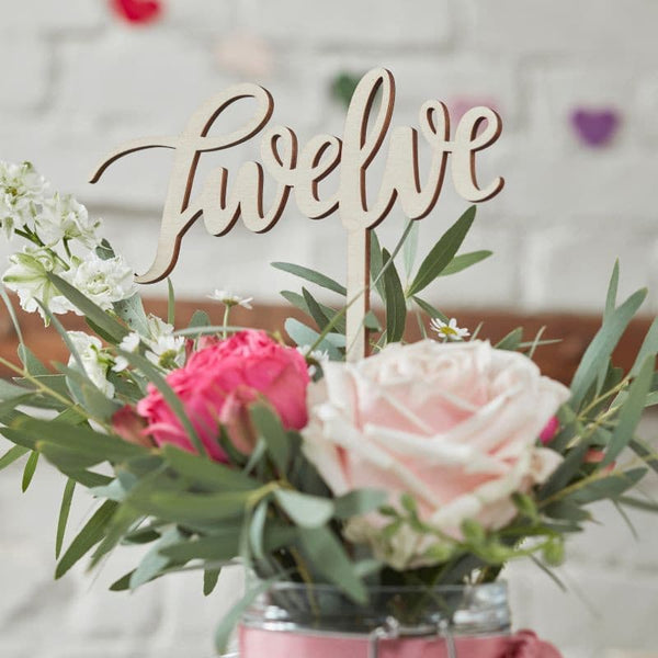Wooden Table Numbers.