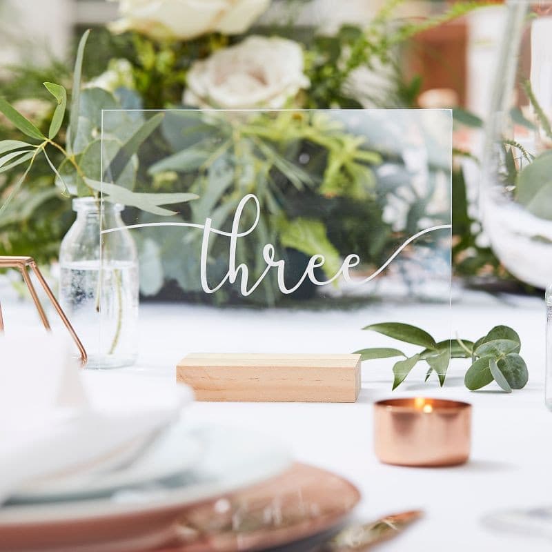 Acrylic Table Numbers.