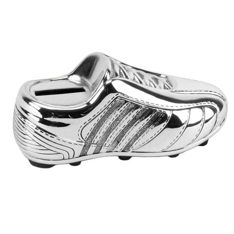 Silver Plated Football Boot Money Box.